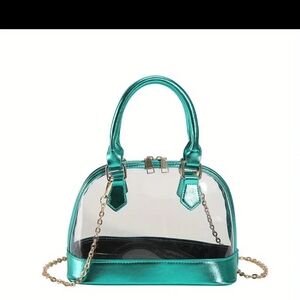 Clear Crossbody Jelly Bag - Emerald